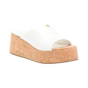 LARROUDE Handmade In Brazil Patent Leather Charli Wedge Mule Sandals